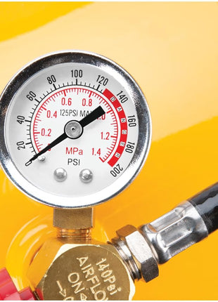 Performance Tool W10055 0-200 PSI Air Gauge for Air Tank Accessory | Easy-to-read two-color dial. Small pressure gauge for air compressors. NPT fitting.
