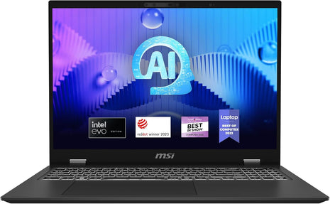 msi Prestige 16 AI Evo Laptop: Intel Ultra 7-155H, 16 inch UHD+ OLED Display, 32GB DDR5, 2TB NVMe SSD, HDMI, SD Card Reader, Win 11 Pro: Stellar Gray B1MG-020US