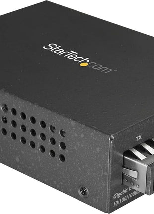 StarTech.com Singlemode (SM) SC Fiber Media Converter for 10/100/1000 Network - 10km - Gigabit Ethernet - 1310nm - w/Auto Negotiation, TAA (MCMGBSCSM10)