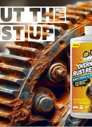 Oil Eater Overnight Rust Remover - Safe & Easy Soak for Tools, Auto Parts, Antiques, 32oz Concentrate - Makes 1-Gallon