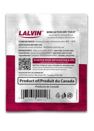 Lalvin K1-V1116 Wine Yeast (5 Pack) - Make Wine Cider Mead Kombucha At Home - 5 g Sachets - Saccharomyces cerevisiae - Sold by CAPYBARA Distributors Inc. | Make Wine Cider Mead Kombucha At Home, 5 g Sachets, Saccharomyces cerevisiae