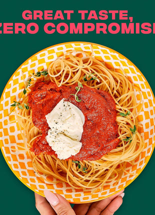 Carbe Diem!, Spaghetti, Lower Net Carb Pasta with Traditional Flavor & Texture, 8 grams of Protein, 55% Fewer Net Carbs & Only 110 Calories Per Serving, Pack of 3