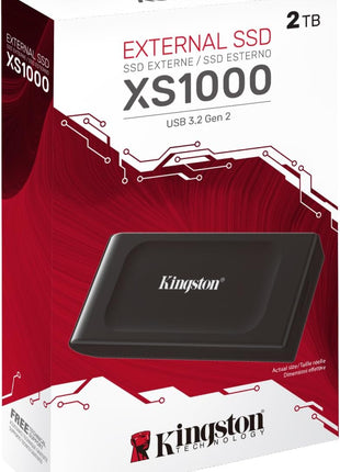 Kingston XS1000 2TB SSD | Pocket-Sized | USB 3.2 Gen 2 | External Solid State Drive | Up to 1050MB/s | SXS1000/2000G