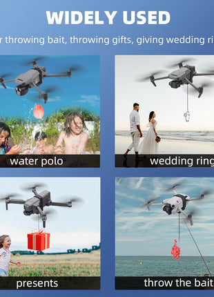 BRDRC Airdrop Payload System for DJI Mini 4 Pro/Mini 3 Pro/Air 3/Mavic 3 Pro Transport Release Delivery Drop Airdrop Fishing with Bait Release for Wedding Scene Fishing Bait & Rescue Accessories