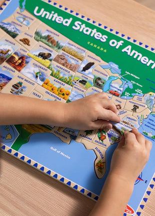 Melissa & Doug USA Map Wooden Puzzle (45 pcs)