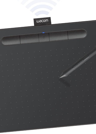 Wacom Intuos Medium Bluetooth Graphics Drawing Tablet, Portable for Teachers, Students and Creators, 4 Customizable ExpressKeys, Compatible with Chromebook Mac OS Android and Windows - Black