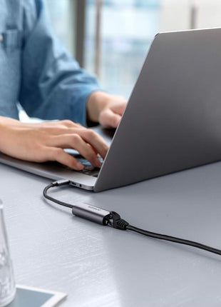 Anker USB C to Ethernet Adapter, Portable USB C Type-C 1-Gigabit Network Hub, 10/100/1000 Mbps,Network Adapter for MacBook Pro, iPad Pro 2019/2018, ChromeBook, XPS, Galaxy S9/S8, and More