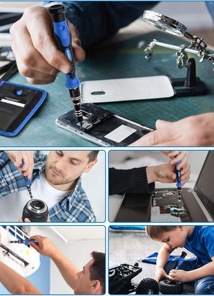 STREBITO Electronics Precision Screwdriver Sets 142-Piece with 120 Bits Magnetic Repair Tool Kit for iPhone, MacBook, Computer, Laptop, PC, Tablet, PS4, Xbox, Nintendo, Game Console