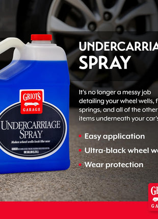 Griot's Garage Undercarriage Spray for Car Cleaning and Detailing, Undercoating for Wheel Wells, Frame, Springs, and More, 11139, One Gallon