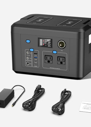 600W Portable Power Station, 296Wh Lithium Solar Generator for Camping | Powkey Battery Powered Power Bank with 110V AC Outlet, Emergency Backup Battery for CPAP, Outdoor & Home Use