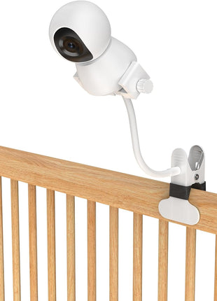 Baby Monitor Mount - Universal Adjustable Monitor Flex Stand for Hello Baby, Nanit Pro, Infant Optics, VTech & Most Baby Monitors - Detachable Arm Camera Clip Mount with Cute Stickers for Crib