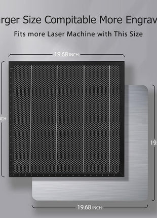 YOOPAI Honeycomb Laser Bed 500x500mm Honeycomb Working Table with Aluminum Panel for Laser Cutter Engraver Accessories, Desktop Protection, Fast Heat and Smoke Dissipation 19.68 inchx19.68 inch
