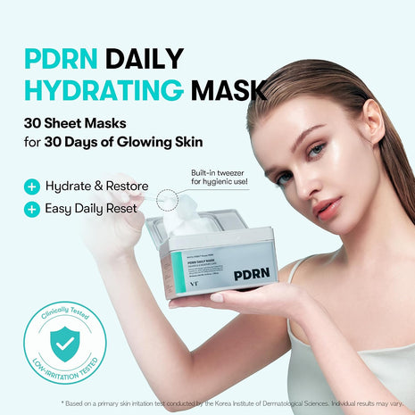 VT COSMETICS PDRN Daily Hydrating Mask, 30 Sheets