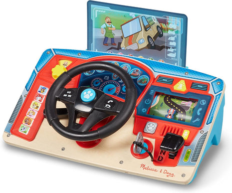 Melissa & Doug PAW Patrol Rescue Mission Wooden Dashboard Kids Activity Board, Toddler Sensory Toys, Pretend Play Driving Toy, PAW Patrol Toys for Kids Ages 3+