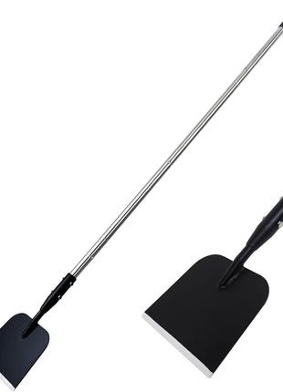 Flat Shovel with Adjustable Handle, 59 in Floor Scraper, Ice Scraper, Garden Cleaning Scraper, Ice Chopper, Snow Shovel, Multifunctional Weed Remover Tool for Walkway Driveway