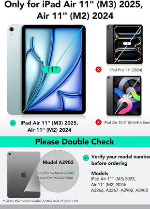 ESR 2 Pack Paper-Feel Screen Protector for iPad Air 11 Inch M4/M3/M2 (2026/2025/2024, 8th/7th/6th Gen), Write and Draw Like on Paper, 9H Tempered Glass, Matte Anti-Glare with Alignment Frame