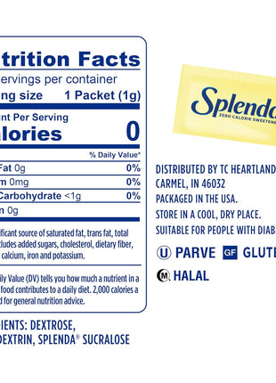 SPLENDA Zero Calorie Sweetener Value Pack, 800 Count Packets