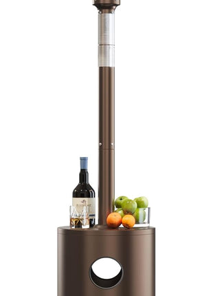 EAST OAK 50,000 BTU Patio Heater for Outdoor Use With Round Table Design, Double-Layer Stainless Steel Burner and Wheels, Outdoor Patio Heater for Home and Commercial, Bronze, 31.9 inch x 31.9 inch x 86.6 inch