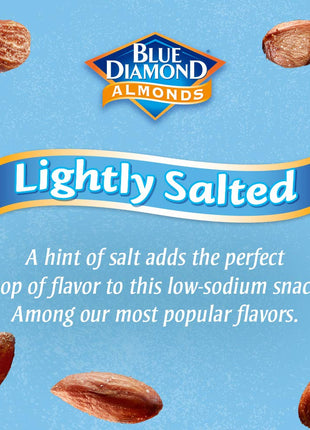 Blue Diamond Almonds Low Sodium Lightly Salted Snack Nuts, 100 Calorie Packs, 0.6 Ounce (Pack of 32)