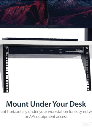 StarTech.com 6U Wall Mount Patch Panel Bracket – 19 in – Steel - Vertical Mounting Bracket for Networking and Data Equipment , TAA (RK619WALLV)