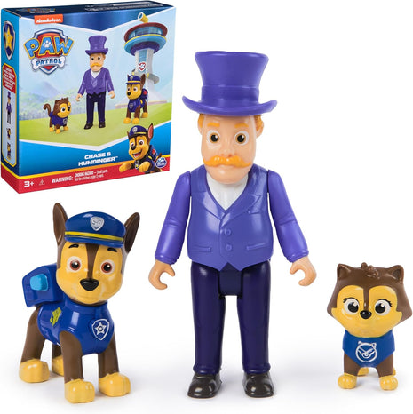 Paw Patrol Chase, Mayor Humdinger & Cat Chase Collectible Figure Pack | 3 Collectible Action Figures, Chase Figure, Mayor Humdinger & Cat Chase Figures, Kids Toys for Boys & Girls Ages 3+