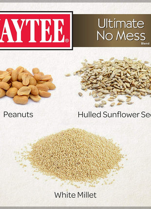 Kaytee Wild Bird Ultimate No Mess Wild Bird Food Seed For Cardinals, Finches, Chickadees, Nuthatches, Woodpeckers, Grosbeaks, Juncos and Other Colorful Songbirds, 9.75 Pound