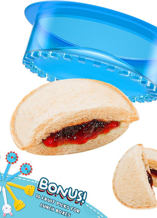 HiYZ Sandwich Cutter and Sealer, 5 PCS Sandwich Cutter for Kids, Decruster Sandwich Maker, Sandwich Press Crimper DIY Jelly Crustless Sandwich Bread Pie Cookie Cutter for Children Boys Girls
