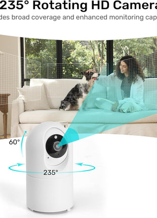 FUKUMARU Automatic Cat Feeder with Rotating Camera,1080P HD Video with Night Vision, 5G WiFi APP Control Pet Feeder, 2-Way Audio, Low Food, Motion & Sound Alerts