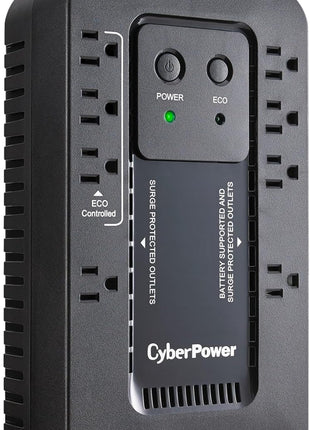 CyberPower EC450G Ecologic Battery Backup & Surge Protector UPS System, 450VA/260W, 8 Outlets, ECO Mode, Compact Uninterruptible Power Supply