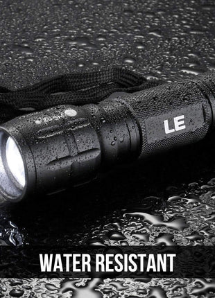 Lighting EVER LED Flashlights High Lumens, Small Flashlight, Waterproof, Adjustable Focus Flash Light for Outdoor, Emergency, AAA Batteries Included, Tactical & Camping Accessories