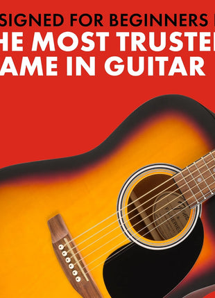 Fender FA-25CE Dreadnought Acoustic Electric Guitar, Beginner Guitar, with 2-Year Warranty, Includes Built-in Tuner and On-Board Volume and Tone Controls, Comes with Free Lessons, Sunburst