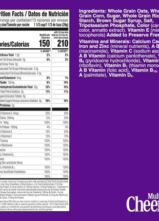 Multi Grain Cheerios, Heart Healthy Breakfast Cereal, Gluten Free, Family Size, 18 oz