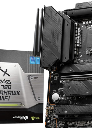 MSI MAG Z790 Tomahawk WiFi Gaming Motherboard (Supports 12th/13th/14th Gen Intel Processors, LGA 1700, DDR5, PCIe 5.0, M.2, 2.5Gbps LAN, USB 3.2 Gen2, HDMI/DP, Wi-Fi 6E, Bluetooth 5.3, ATX)