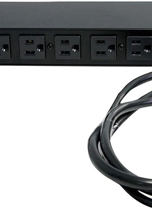 StarTech.com 8 Outlet Horizontal 1U Rack Mount PDU Power Strip for Network Server Racks - Surge Protection - 120V/15A - w/ 6ft Power Cord (RKPW081915)