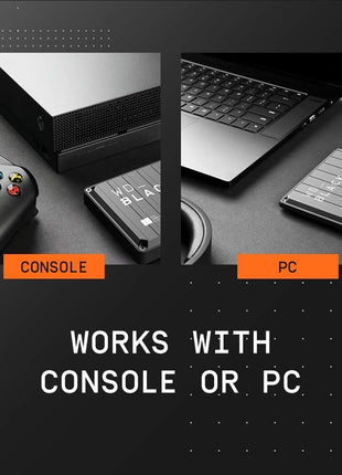 WD_Black 6TB P10 Game Drive, Portable External Hard Drive, Works with PlayStation, Xbox, & PC - WDBZ7D0060BBK-WESN