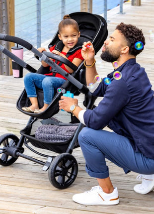 Evenflo Pivot Xpand Modular Travel System with LiteMax Infant Car Seat (Ayrshire Black)