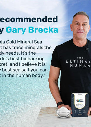 Baja Gold Signature Mineral Sea Salt - Recommended by Gary Brecka - Organic Natural Grain Salt for Cooking & Baking | Authentic Baja Salt | Ideal for All Culinary Creations | 1 lb. Resealable Bag, 300+ Servings