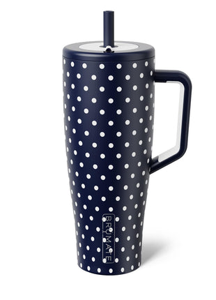 BrüMate Era 40 oz Tumbler with Handle and Straw | 100% Leakproof Insulated Water Bottle Tumbler with Lid and Flexible SoftSip Straw | Made of Stainless Steel | Cup Holder Friendly | 40oz (Mocha)