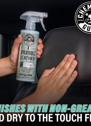 Chemical Guys Sprayable Leather Cleaner and Conditioner in One - Cleans, Conditions, and Protects Leather, Vinyl, Faux & More, Safe for Cars, Furniture & Apparel - 16 oz