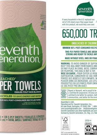 Seventh Generation Nat Paper Towels, 120 Cnt, 120-Count