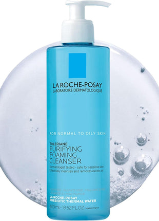 La Roche-Posay Toleriane Purifying Foaming Facial Cleanser, Oil Free Face Wash for Oily Skin and for Sensitive Skin with Niacinamide, Pore Cleanser Won't Dry Out Skin, Unscented