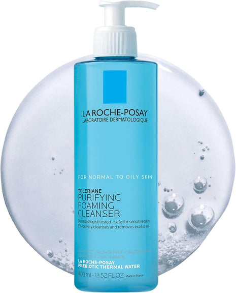 La Roche-Posay Toleriane Purifying Foaming Facial Cleanser, Oil Free Face Wash for Oily Skin and for Sensitive Skin with Niacinamide, Pore Cleanser Won't Dry Out Skin, Unscented