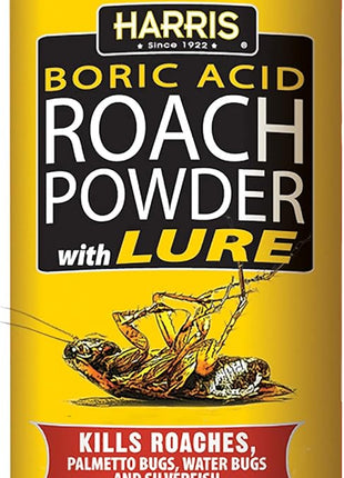 HARRIS Boric Acid Roach and Silverfish Killer Powder w/Lure for Insects (16oz)
