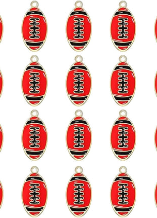 20PCS Sports Charms Enamel Basketball Baseball Pendant Charms for Jewelry Making Rhinestone Ball Game Softball Charms for Necklace Bracelet Earrings DIY Crafts