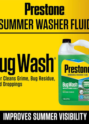 Prestone Bug Wash Windshield Washer Fluid, 1 Gallon