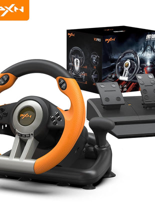 PXN Racing Wheel - Gaming Steering Wheel for PC, V3II 180 Degree Driving Volante Universal Usb Car Racing with Pedal for PC, PS4, PS3,Xbox Series X|S, Xbox One and Switch