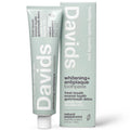 Davids Fluoride Free Toothpaste, Teeth Whitening, Antiplaque, SLS (Sulfate) Free, Promotes Enamel Health, Mouth & Gum Detox, EWG Verified, Peppermint, 5.25oz