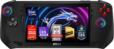 msi Claw PC Gaming Handheld: Intel Ultra 7-155H, 7 inch FHD 120Hz Display, 16GB LPDDR5, 1TB NVMe SSD, MicroSD Card Reader, Thunderbolt 4, Win 11 Home: Black A1M-050US