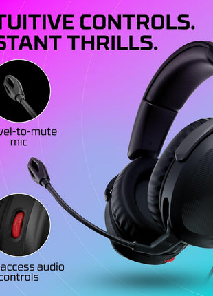 HyperX Cloud Stinger 2 – Gaming Headset, DTS Headphone:X Spatial Audio, Lightweight Over-Ear Headset with mic, Swivel-to-Mute Function, 50mm Drivers, PC Compatible, Black