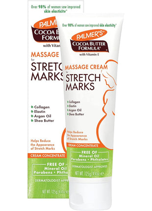 Palmer's Cocoa Butter Formula Massage Cream for Stretch Marks and Pregnancy Skin Care, 4.4 Ounces (Pack of 2)